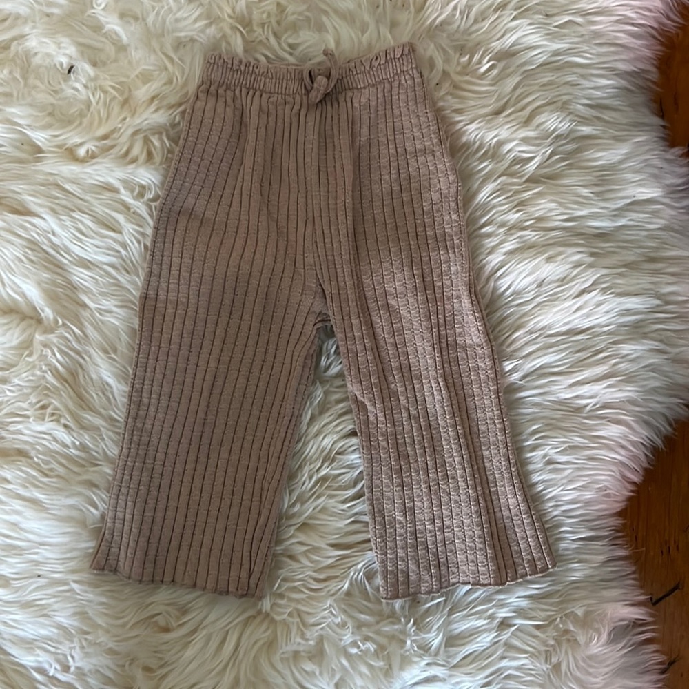 Zara Kids Casual Ribbed Pants - Beige